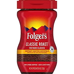 8-Oz Folgers Classic Roast Instant Coffee Crystals $3.41 w/ S&S + Free Shipping w/ Prime or on $25+