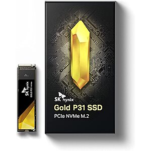 1TB SK hynix Gold P31 NVMe Gen3 M.2 2280 Internal Solid State Drive $103.99 & More + Free Shipping
