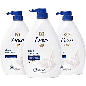 Amazon Prime Members: 3-Pk 34-Oz Dove Body Wash w/ Pump (Calm & Comforts) $14.10 & More w/ Subscribe & Save