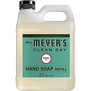 33-Oz Mrs. Meyer's Clean Day Liquid Hand Soap Refill (Basil) $5.25 w/ S&S + Free Shipping w/ Prime or on $25+