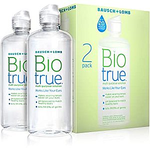 2-Pack 10-Oz Bausch + Lomb Biotrue Soft Contact Lens Multi-Purpose Solution $9.20 w/ S&S + Free Shipping w/ Prime or $25+
