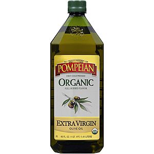 48-Oz Pompeian Organic Extra Virgin Olive Oil $7.67 w/ S&S + Free Shipping w/ Prime or on $25+