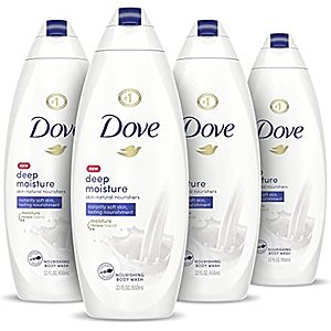 4-Pack 22-Oz Dove Body Wash (Deep Moisture) $10.68 w/ S&S + Free Shipping w/ Prime or on $25+