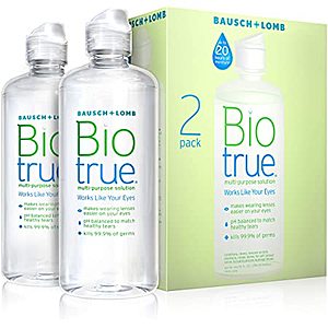 2-Pack 10-Oz Bausch + Lomb Biotrue Soft Contact Lens Multi-Purpose Solution $8.54 w/ S&S + Free Shipping w/ Prime or $25+