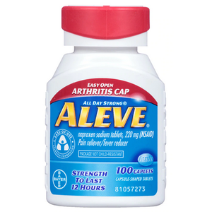 100-Count Aleve Pain Reliever Fever Reducer Tablets $4.24 + Free Store Pickup at Walgreens