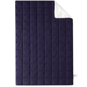 48" x 72" Well Being 15 lbs. Super Soft Reverse to Sherpa Weighted Blanket (Navy) $14.65 & More + FS w/ Walmart+ or FS on $35+