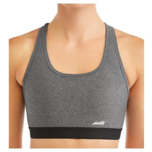 Avia Women's Medium Support Racerback Sports Bras (gray or black) From $5 + FS w/ Walmart+ or FS on $35+