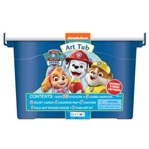 Kids' Reusable Art Tub w/ Coloring Book, Coloring Supplies, Stickers & More: CoComelon, Paw Patrol, Marvel & More $10 + FS w/ Walmart+ or Fs on $35+