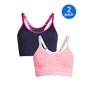 2-Pack Reebok Women's Sports Bras or Bralettes (various) $9 ($4.50 Each) + FS w/ Walmart+ or FS on $35+