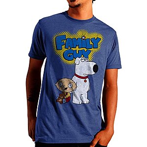 Men's Graphic T-Shirts: Family Guy Stewie & Brian or The King Richard Petty $5 & More