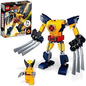 141-Piece LEGO Marvel Wolverine Mech Armor Building Kit w/ Minifigure (76202) $8