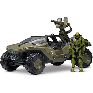 Halo Deluxe Warthog Vehicle w/ 4" Master Chief Action Figure $15 + FS w/ Prime, FS on $25+ or FS w/ Walmart+, FS on $35+