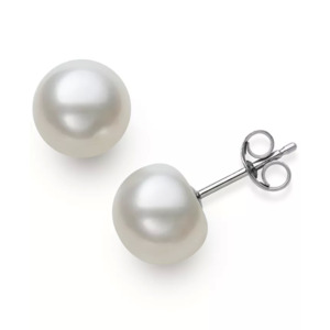 Belle de Mer Cultured Freshwater Button Pearl Stud Earrings (various colors, 8-9mm) $5 & More + Free Store Pickup at Macy's or FS on $25+