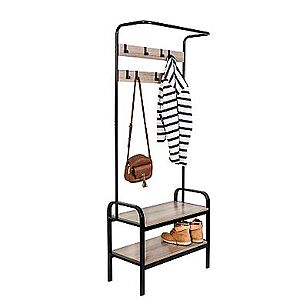 69" Honey-Can-Do Entryway Organizer w/ 8 Coat Hooks and Shoe Storage $39.60 + Free Shipping