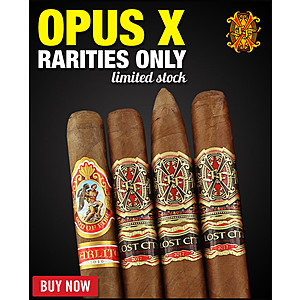 Rare Cigars Arturo Fuente (3)-Opus X Lost City + (1) God Of Fire -Rarities Only Flight (4 PACK SPECIAL) + FREE SHIPPING $98.01 with - 10% off coupon CM10