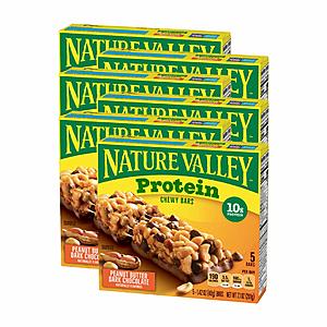 30-Ct 1.42oz Nature Valley Chewy Protein Granola Bar (Peanut Butter Dark Chocolate) $11.40 w/ Subscribe & Save