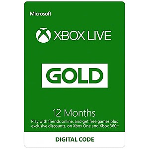 Microsoft Xbox Live Gold 12 month $49.99 - Costco.com