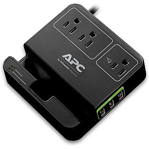 APC 3-Outlet SurgeArrest Surge Protector w/ 3 USB Charging Ports (P3U3B) $10 + Free Shipping w/ Prime or on $25+