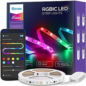 Govee RGBIC Alexa LED Strip Lights, Smart Segmented Color Control, 16.4ft WiFi, Work w/ Alexa and Google Assistant $23.09 + Free Shipping