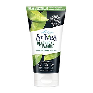 6-Oz St. Ives Blackhead Clearing Face Scrub (Green Tea & Bamboo) $2.10 w/ S&S + Free Shipping w/ Prime or on $25+