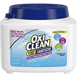 2.5-Lb OxiClean Powder Sanitizer $5.60 w/ S&S + Free Shipping w/ Prime or on $25+