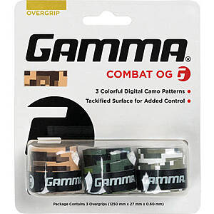 3-Count Gamma Tennis Racquet Combat Overgrip $3.55 + Free Shipping w/ Prime or on $25+
