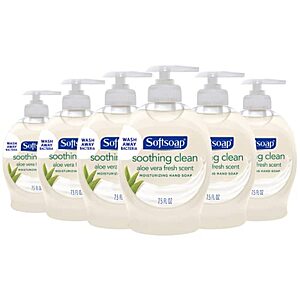 6-Pack 7.5-Oz Softsoap Moisturizing Liquid Hand Soap (Aloe Vera) $4.15 w/ S&S + Free Shipping w/ Prime or on $25+