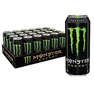 Monster Energy 25% Off: 24-Pack 16-Oz Monster Energy Drink (Original) $24.50 & More w/ S&S + Free Shipping w/ Prime or on $25+