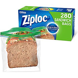 280-Count Ziploc Sandwich & Snack Bags $6.60 w/ S&S and More + Free Shipping w/ Prime or on $25+
