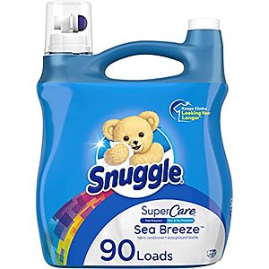 95-Oz Snuggle SuperCare Liquid Fabric Softener (Sea Breeze) $5.50 w/ S&S + Free Shipping w/ Prime or on $25+