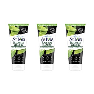 6-Oz St. Ives Blackhead Clearing Face Scrub (Green Tea & Bamboo) 3 for $6.80 w/ S&S + Free Shipping w/ Prime or on $25+