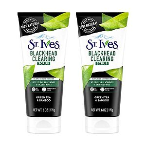 6-Oz St. Ives Blackhead Clearing Face Scrub (Green Tea & Bamboo) 2 for $6