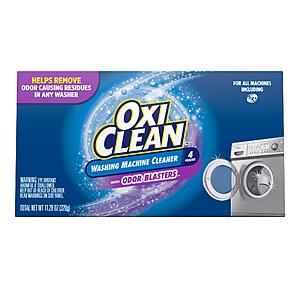4-Count OxiClean Washing Machine Cleaner with Odor Blasters $5.25 w/ S&S + Free Shipping w/ Prime or on $25+