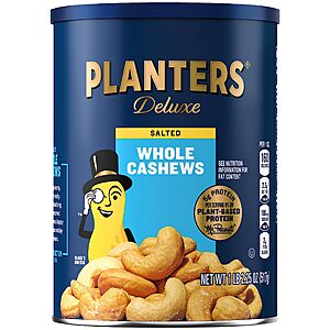 18.25-Oz PLANTERS Deluxe Salted Whole Cashews $7 w/ S&S + Free Shipping w/ Prime or on $35+