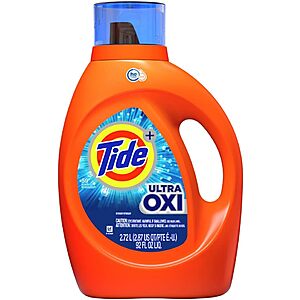 92-Oz Tide Liquid Laundry Detergent (Ultra Oxi) $9.30 w/ Subscribe & Save