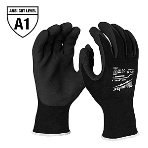 3-Pack Milwaukee Black Nitrile Level 1 Cut Resistant Dipped Work Gloves (Medium) $9.90 + Free Shipping