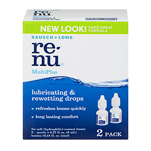 2-Pk 0.27-Oz Bausch + Lomb ReNu Contact Lens Lubricating & Rewetting Drops $4 w/ Subscribe & Save