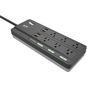 APC Smart Plug Surge Protector: 6 Outlets Total (3 Alexa WiFi Smart Plugs) $25 + Free Shipping