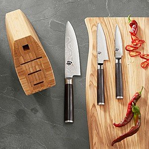Williams Sonoma - Shun Classic 4-Piece Knife Block Set - $170