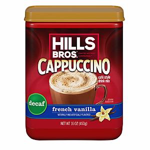 16-Oz Hills Bros. Instant Cappuccino Mix (decaf french vanilla) $2.70 w/ S&S + Free Shipping w/ Prime or on $25+