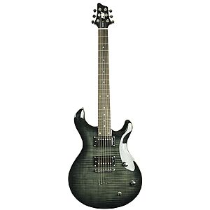 IYV 6 String IP-350 TBK PRS Solid-Body Electric Guitar, Trans Black - $129.80