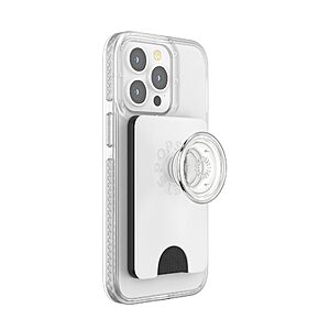 PopSockets PopWallet+ with MagSafe (White Clear) $20 + Free Shipping w/ Prime or Orders $25