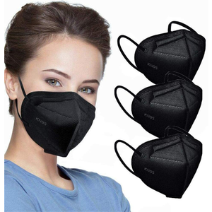 50-Pack KN95 5-Layer Disposable Face Masks (Black) $7