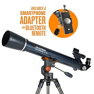 Celestron AstroMaster Telescope Kit with Smartphone Adapter and Bluetooth Remote $78 at Walmart