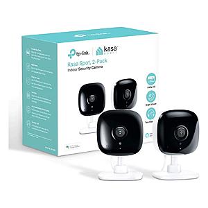 2-Pack TP-Link Kasa Spot 1080p Smart Indoor WiFi Security Cameras $25 + Free Shipping