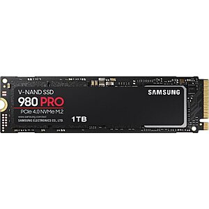 1TB Samsung 980 Pro NVMe Gen4 SSD $142.49