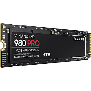 1TB Samsung 980 PRO NVMe Gen4 SSD $99.99 B&H Photo