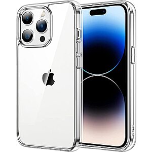 JETech Apple iPhone 14 Pro / 14 Plus Clear Bumper Cases (Various Styles) $6 each