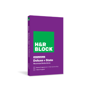 H&R Block Tax Software Deluxe + State 2022 [Key Card] $18