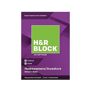 H&R BLOCK Tax Software Deluxe + State 2018 Software (+$10GC) $20 AC @Newegg Premium + $10GC / $30
